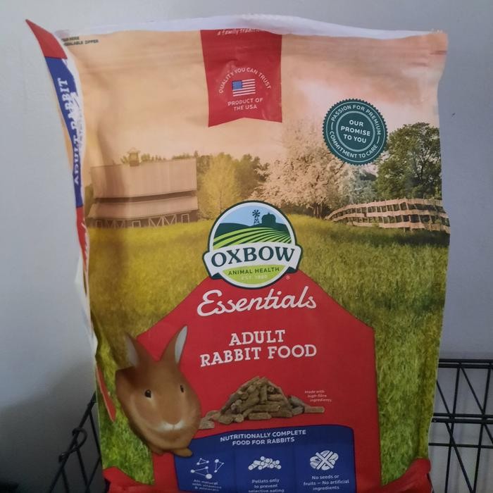 Pawretty- pelet oxbow essential adult repack 1kg adult pelet kelinci