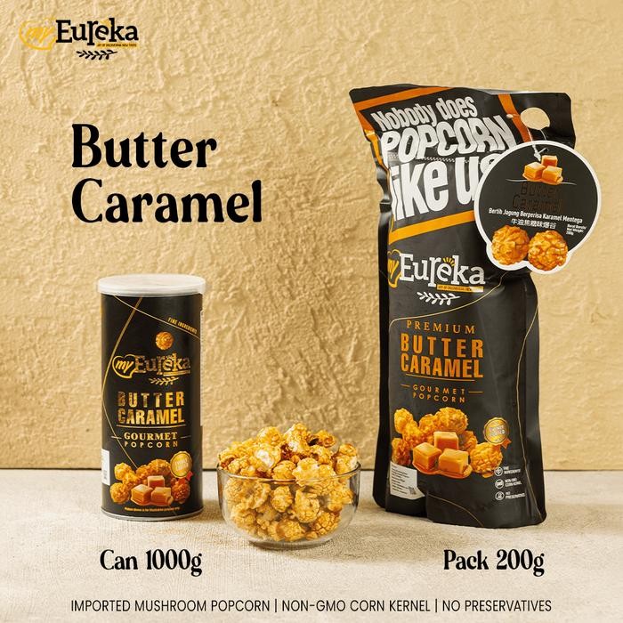 

Eureka Popcorn Butter Caramel Pouch Pack 200G Snack Cemilan Impor Rasa Premium