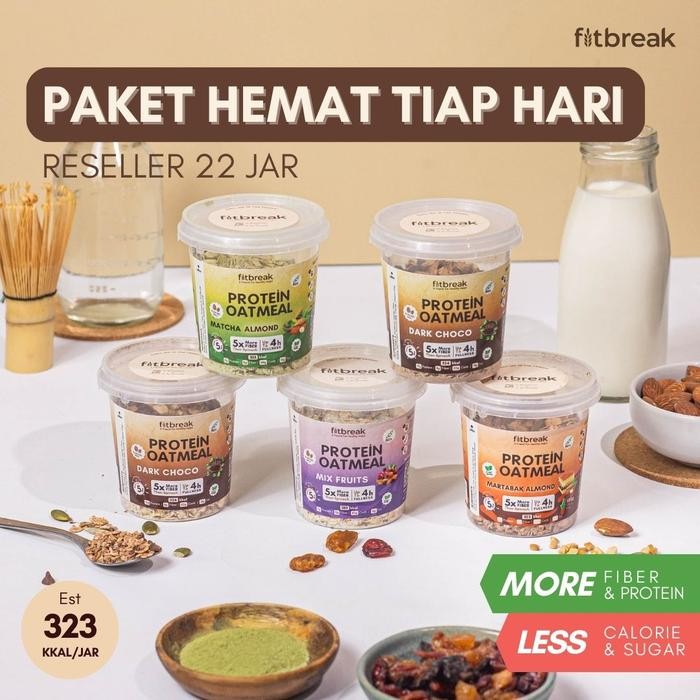 

Paket Hemat Tiap Hari / Reseller 20 Jar Sereal Oats Snack Cemilan