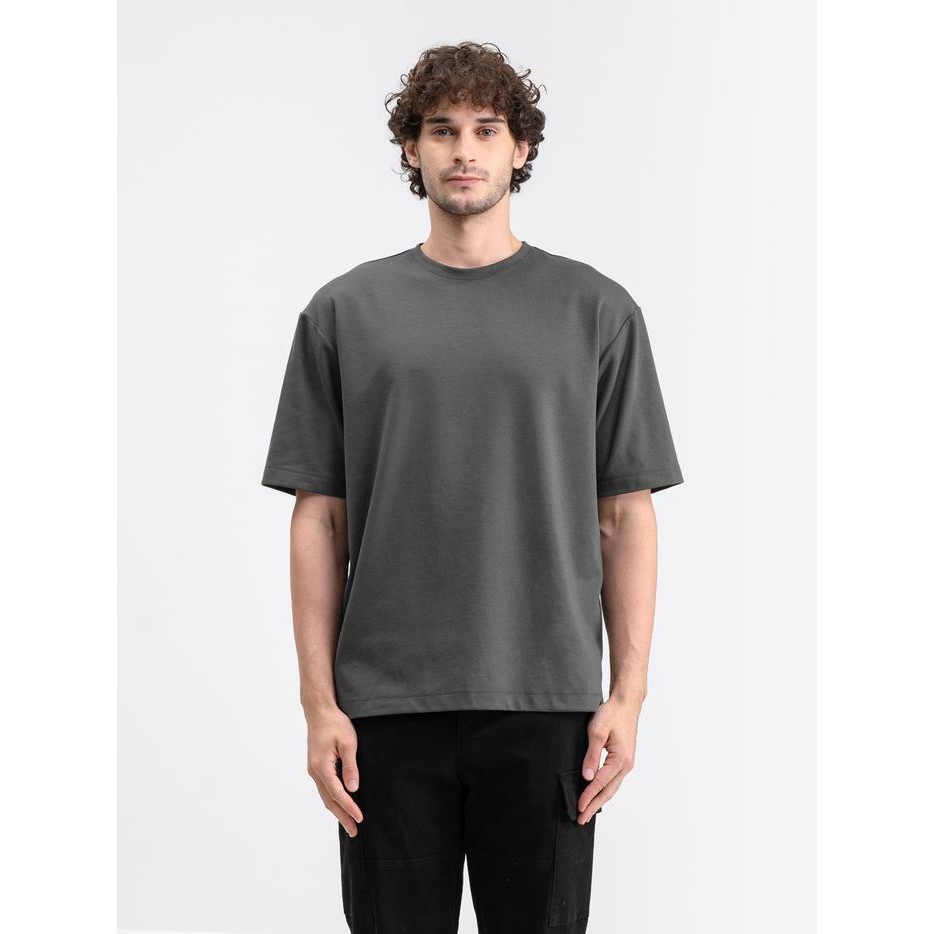 LIVEHAF - BOXY EASE TEE GRAY