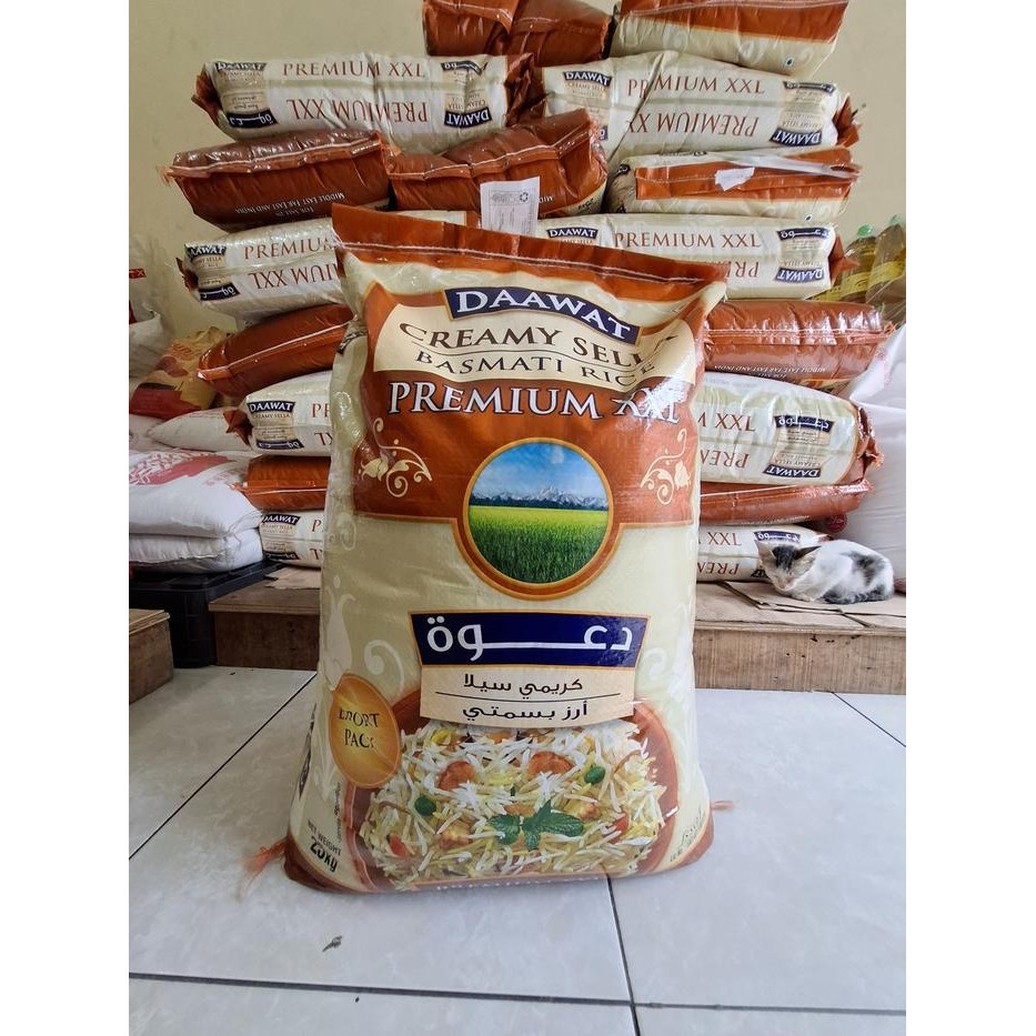 

Terlaris- Beras Basmati Daawat Creamy Sella Premium Xxl Repack 5Kg