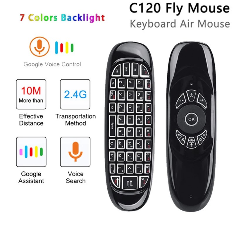 C120 Fly Air Mouse Wireless Keyboard For Russian Spanish 2.4G Smart Remote Control Smart Keyboard