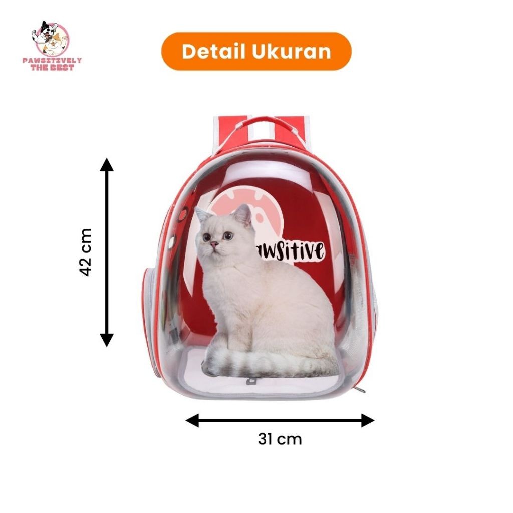 TAS ANJING KUCING - Tas Transparan - Tas Ransel Anjing Kucing Murah - Travel Bag Nyaman dan Anti Air
