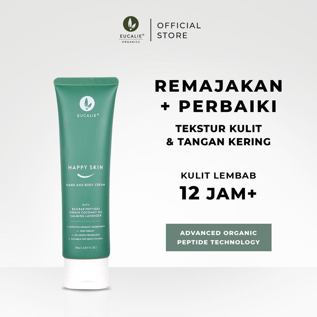 Ready selalu- Eucalie Organic Anti Aging Hand & Body Lotion - Happy Skin
