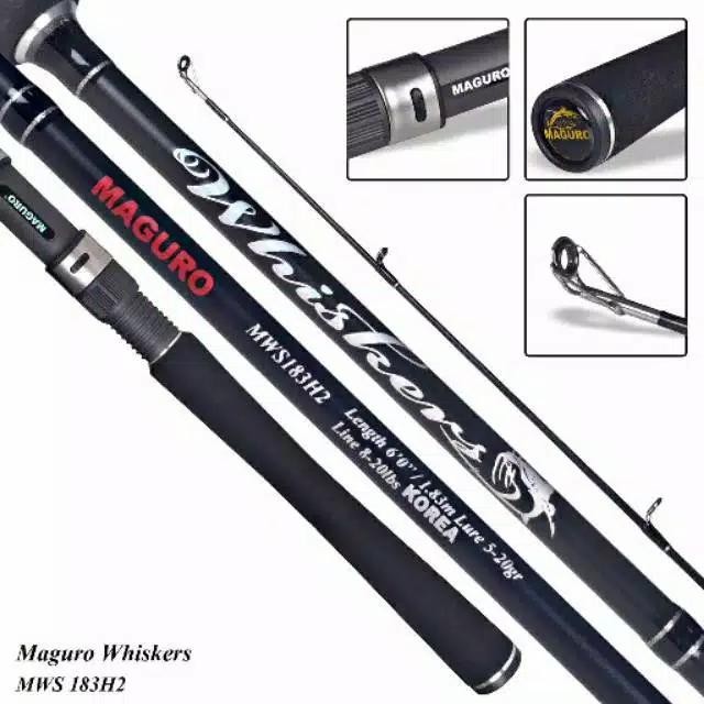 Joran Maguro Whiskers Ring full Fuji Sambung 2 Galatama