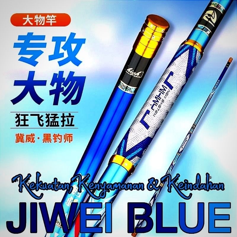 JIWEI Power Fishing Tegek Black Ringan 450-630cm