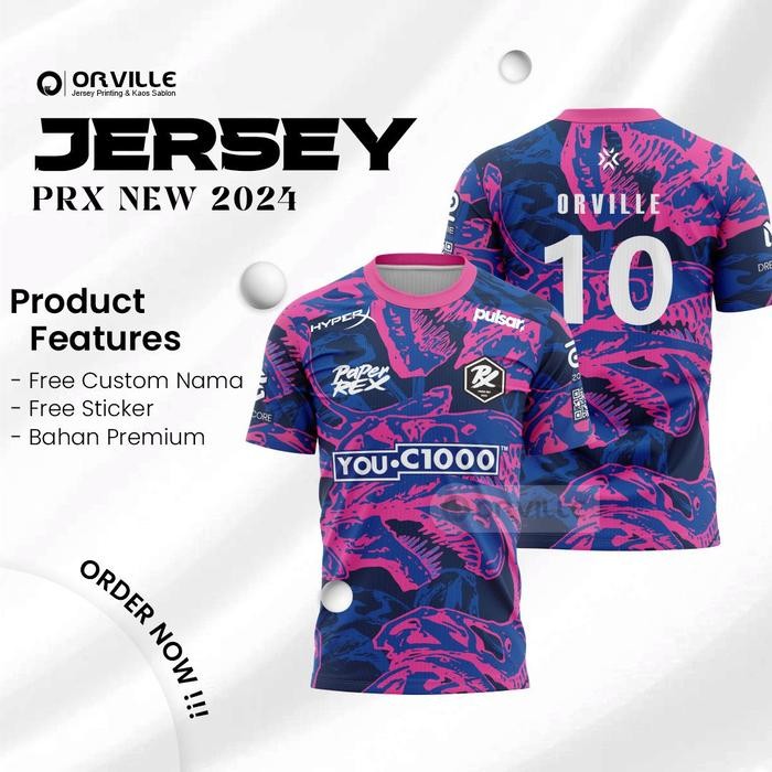 JERSEY PRX PAPER REX NEW 2024 SG/KR FREE NICKNAME & STICKER PRX