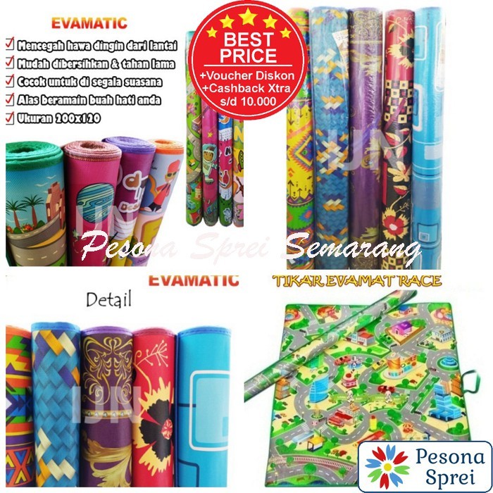 EVAMATIC TIKAR / KARPET EVAMATIC / TIKAR EVAMATIC 120X200 / TIKAR EVAMATIC ORIGINAL 100% ASLI