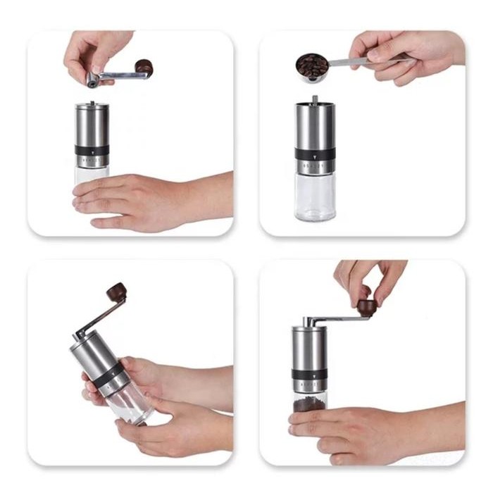 

Bid Coffee - Amazone Top Selling High Quality Manual Coffee Grinder Ss Colour