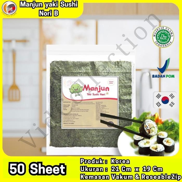 

Terlaris- Java Tokinori Manjun Yaki Sushi Nori Rumput Laut Roasted Seaweed 50 Lembar Untuk Gimbap