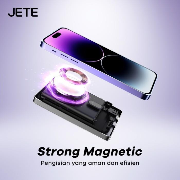 Powerbank Magsafe 10000 MaH Magnetic JETE Powerbank Wireless Powerbank Iphone - Garansi 2 Tahun