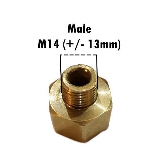 Sambungan Nepel Female M22 To Male M14 Adaptor Konverter Jet Cleaner