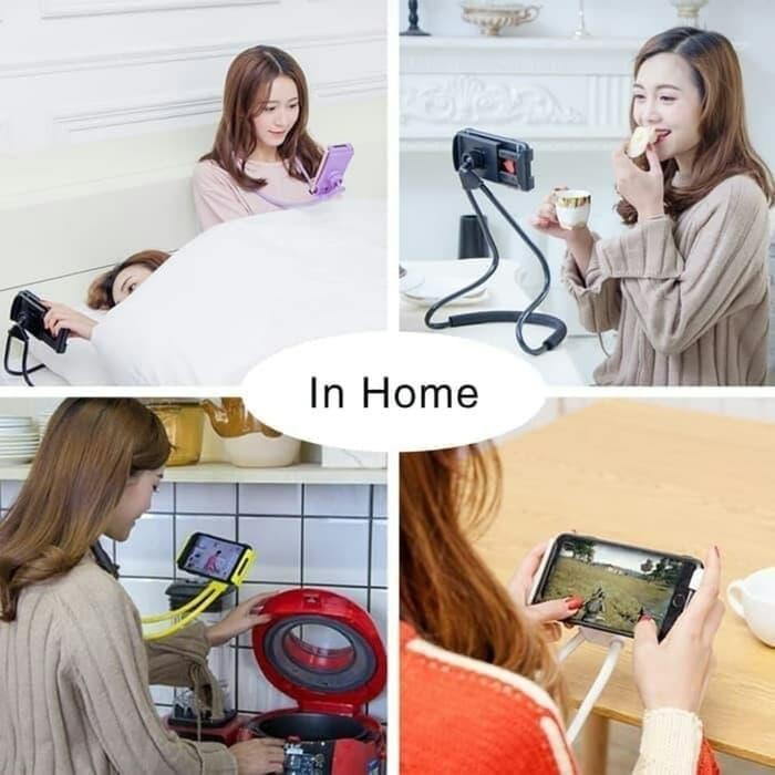 LAZYNECK STAND HOLDER LEHER TRIPOD LAZYPOD TONGSIS IPHONE IPAD SAMSUNG