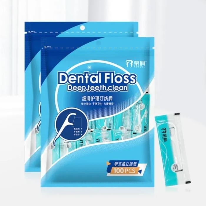 Tusuk gigi benang Dental floss individual packaging 100 pcs