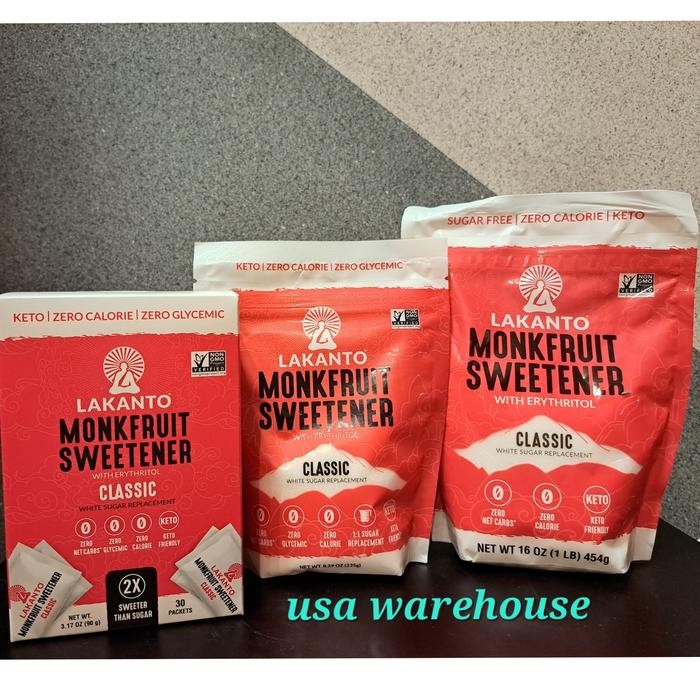 

Lakanto monkfruit monk fruit sweetener CLASSIC sachet / 235 / 454 gr