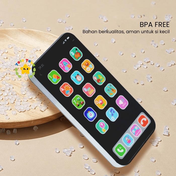 Mainan Musik Telepon Handphone Telfon Anak Bayi Smartphone Hp Laki Laki Perempuan Bunyi Hp Mainan