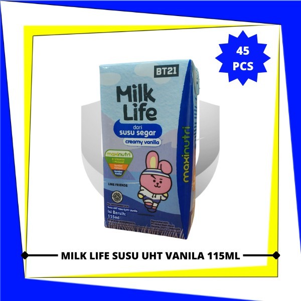 

(Expert) MILK LIFE Susu UHT Vanila 115ml x 45 pcs (1 Karton)