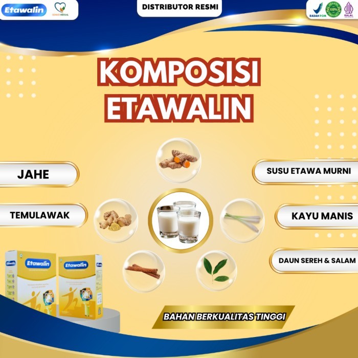 

(Expert) Etawalin Original Paket 1 Box - Susu Etawa Ampuh Atasi Asam Urat Herbal 200 gram Tanpa Efek