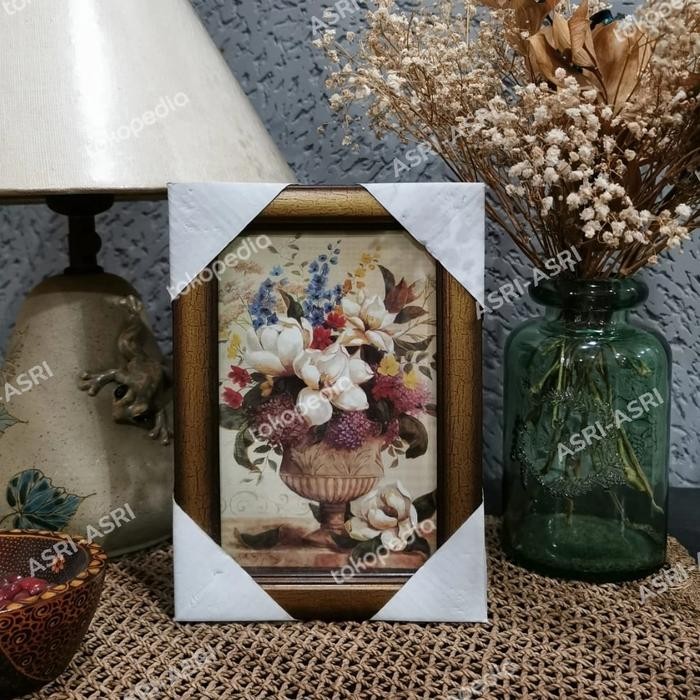 Terlaris LUKISAN DINDING BUNGA MAGNOLIA FLOWER KLASIK - Kaca SIAP GANTUNG - S