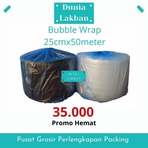 

Happy- Bubble Wrap 25cm x 50m hitam & Putih