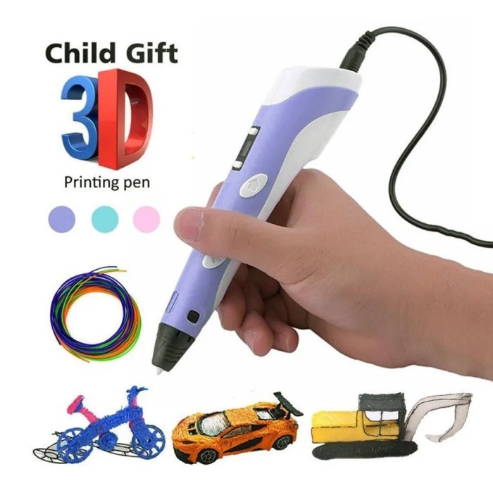 

TERBARU! 3D Printing Pen Smart Printer Art 3 Dimensi PLA Filament