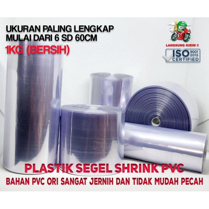 

gema.gemilang PLASTIK SHRINK SEGEL PVC 1KG BENING TEBAL TIDAK MUDAH SOBEK