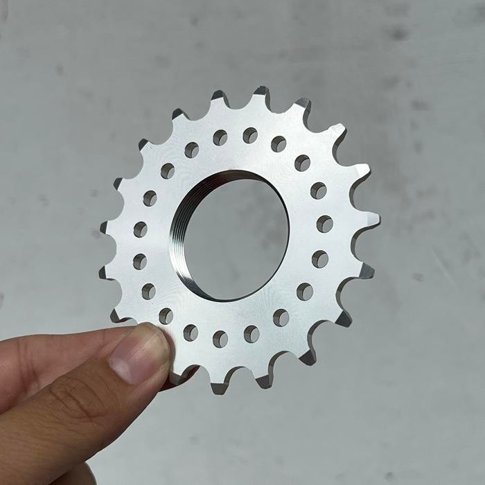 COG FIXIE 19T FIXED GEAR GIR 19 T LASCO ORIGINAL CHROME CNC ALLOY 7075