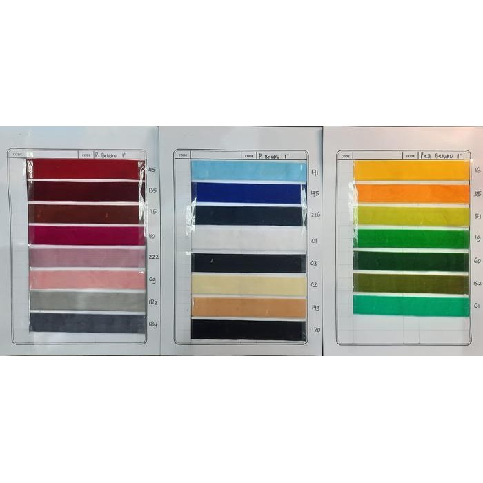 

Pesta- Pita Beludru Velvet 1 Inch / 2.5 cm-20 yds