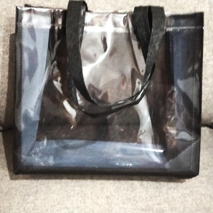 

Pesta- Tas Mika Tote Bag Transparan Bening Doff Besar Hampers Goodie Bag