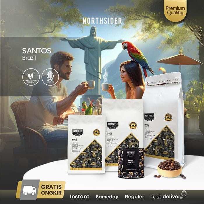

Northsider Kopi arabika Brazil Santos Natural coffee