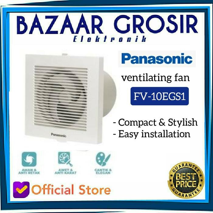 READY STOK PROMO EXHAUST FAN HEXOS PANASONIC KAMAR MANDI FV10EGS FV 10EGS 10CM MU