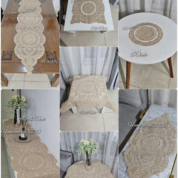 Taplak Meja Tamu Panjang Pendek Bulat Meja Makan Sarung Bantal Kursi