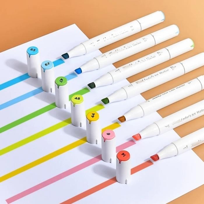 

MW&CHENRUI SPIDOL WARNA WARNI DUAL-TIP(UJUNG BRUSH+UJUNG BROAD)ART MARKER SET OHUHU MARKERS