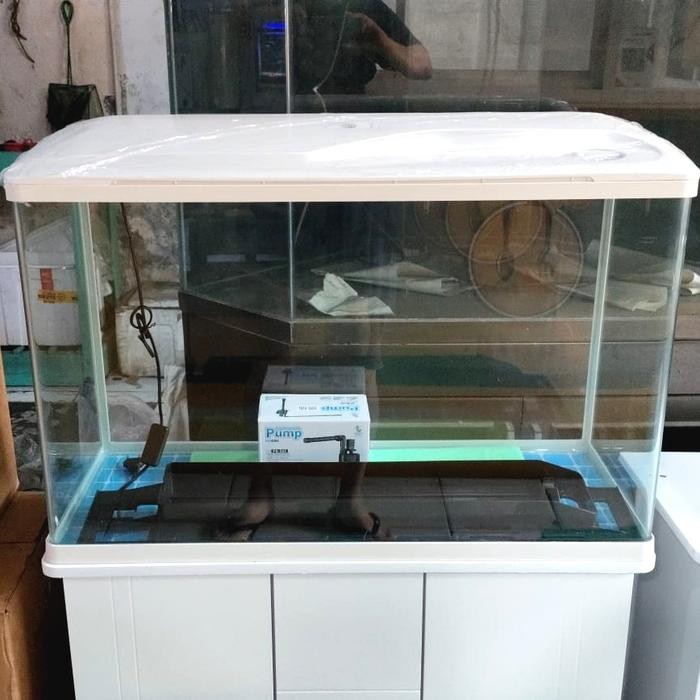 Aquarium bending full set 80cm termasuk packing kayu