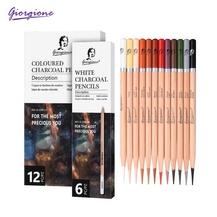 

GIORGIONE PENA SKETSA WARNA SKETCHING PENCILS COLORED SET 6/12 WARNA