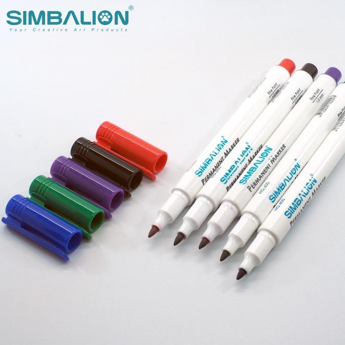 

SIMBALION PERMANENT PAINT MARKERS 1MM - LOGAM KACA KAIN NO 600 -1LUSIN