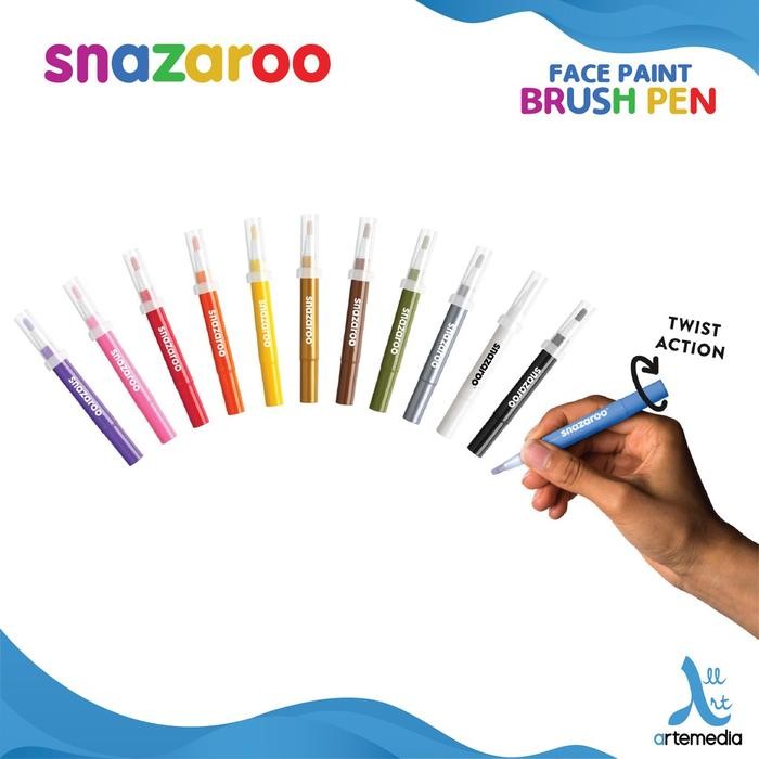 

SNAZAROO BRUSH PEN FACE BODY PAINT COLOR SET