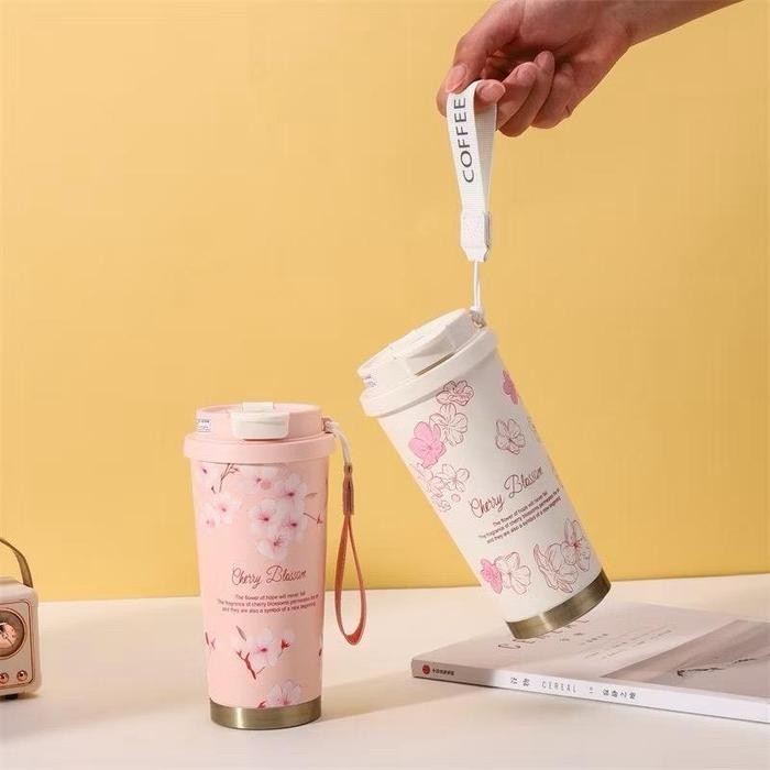 

Terlaris- Tumbler Lily Valey 500Ml Stainless Sus 304 / Tumbler Coffee Flower / Tumbler Kopi Teh /