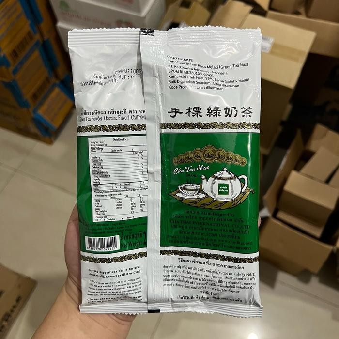 

Terlaris- Chatramue Brand Thai Tea Greentea 200Gr Bpom Halal - Saring Bubuk Untuk Air Panas Atau Ice