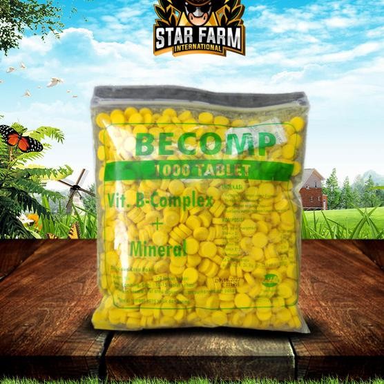 :::::::] Vitamin B Kompleks BECOMP 1 Pack isi 1000 Tablet - Star Farm