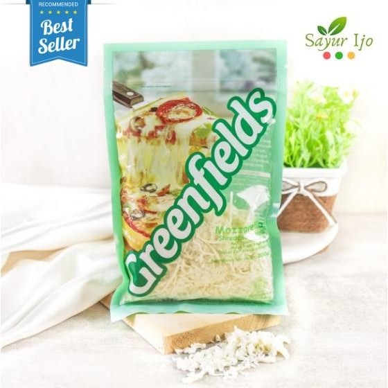 

BARANG TERLARIS Greenfields Mozzarella Cheese Shredded 200 Gram Fresh Keju Susu Parut