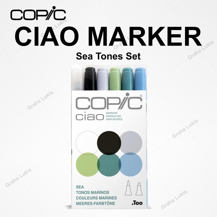 

COPIC CIAO MARKER SET 6 - SEA