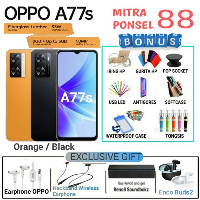 Gadgetra- Oppo A77S Ram 8/128 A77 S 2022 Oppo A76 6/128 A54 Garansi Resmi