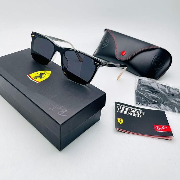HOT PROMO NEW KACAMATA SANGGLASS HITAM RAYBAN006 EDITION FERRARI 7720 POLARIZED + UV400 ANTIRADIASI