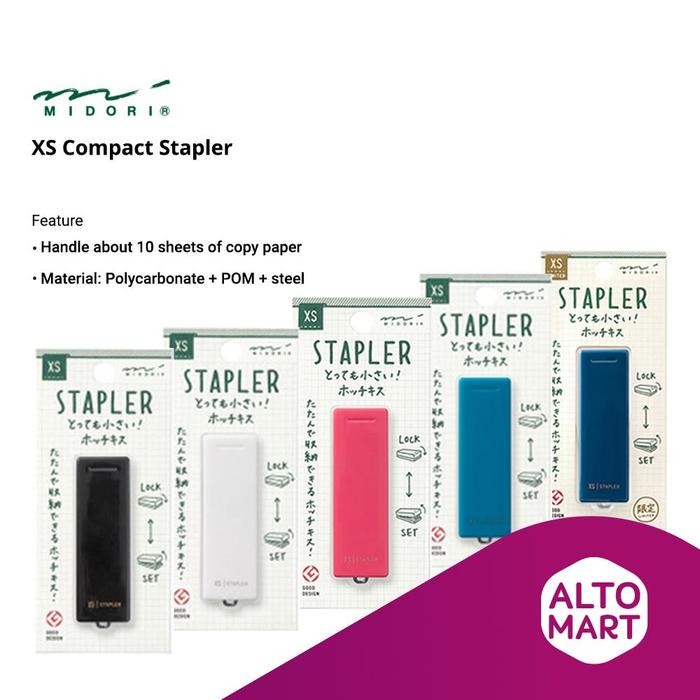 

Midori Xs Compact Stapler Staples Mini Japan
