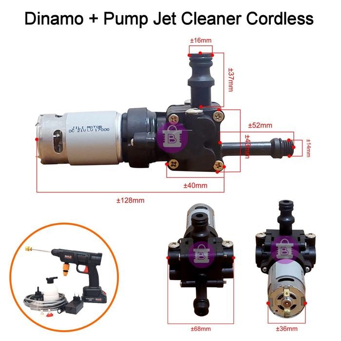 DINAMO + PUMP JET CLEANER CORDLESS DINAMO + POMPA SEMPROTAN AIR