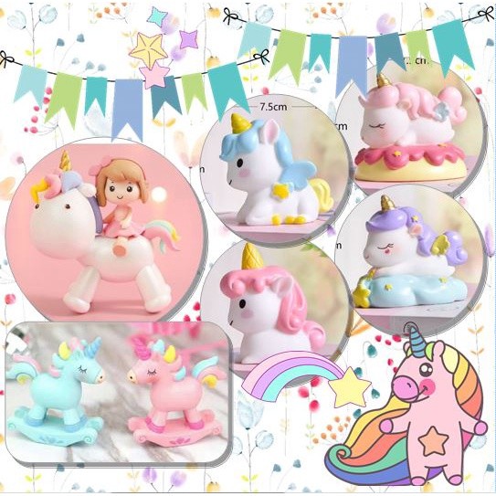 Topper Unicorn Girl hiasan cake kue ultah ulang tahun birthday