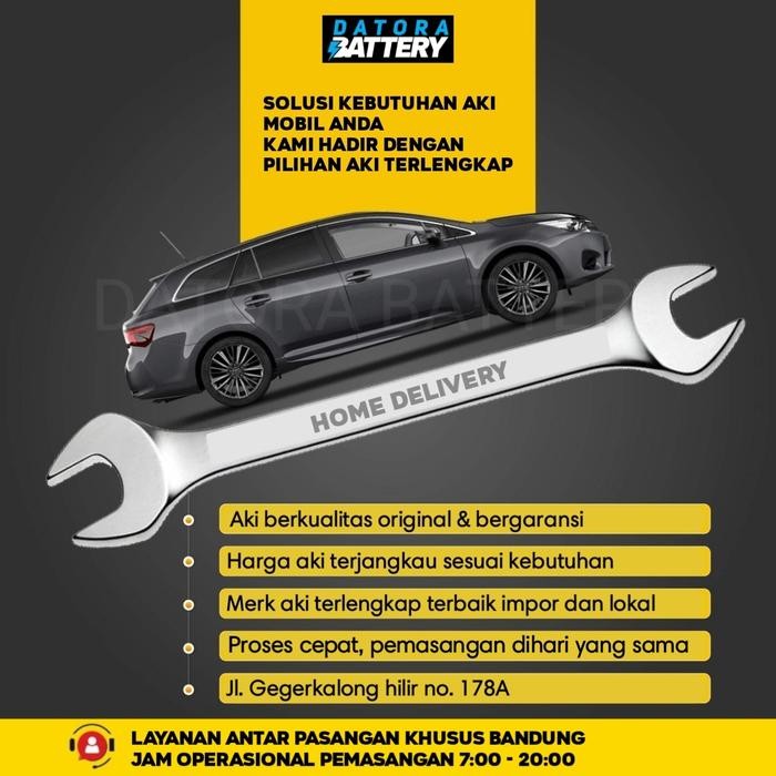 TERBARU - Aki kering SOLITE CRV HRV Civic/ Yaris Innova bensin NS60LS 12V 50 AH