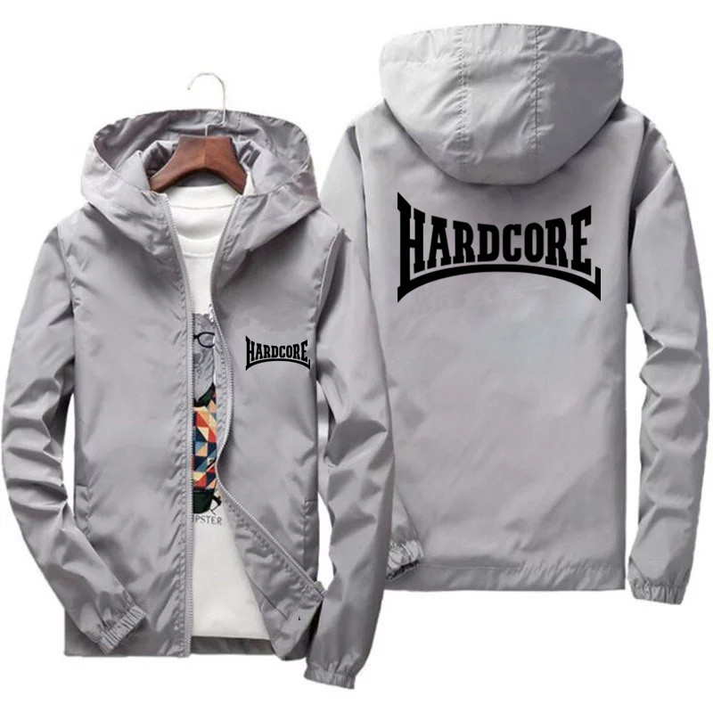 Hardcore Jacket Windbreaker Pilot Coat Men'S Zipper Bomber Jackets Waterproof Quick Drying Sport