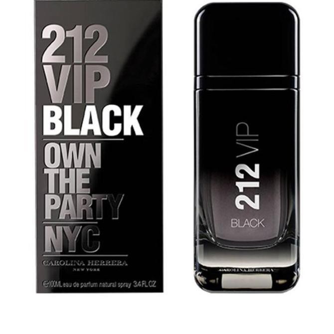 Parfum Ori BIG SIZE CH 212 VIP BLACK MEN 200ML UNBOX